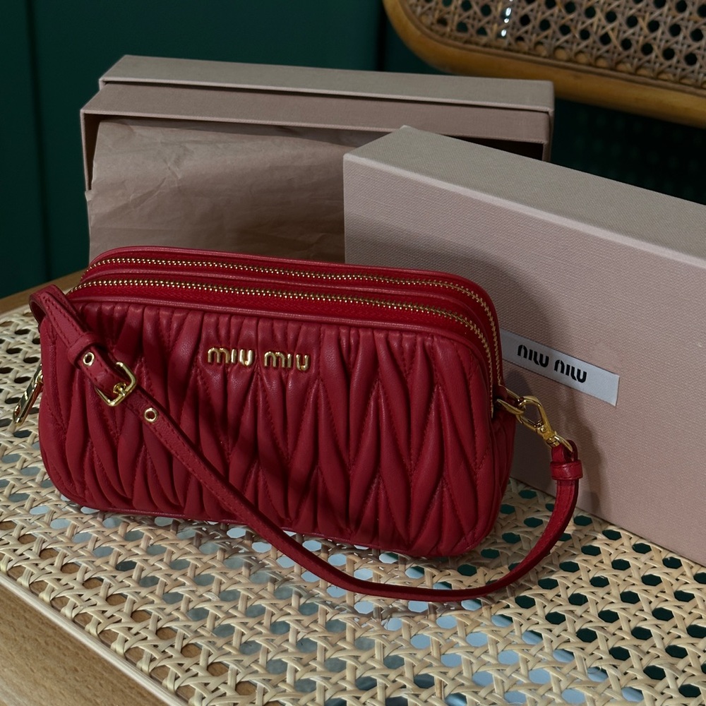 Miu Miu Matelasse Small Leather Bag